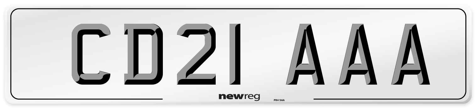 CD21 AAA Number Plate from New Reg